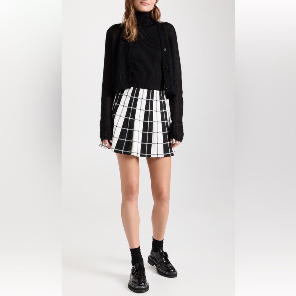 Alice and Olivia Carter Stitch Pleat Miniskirt Size 12